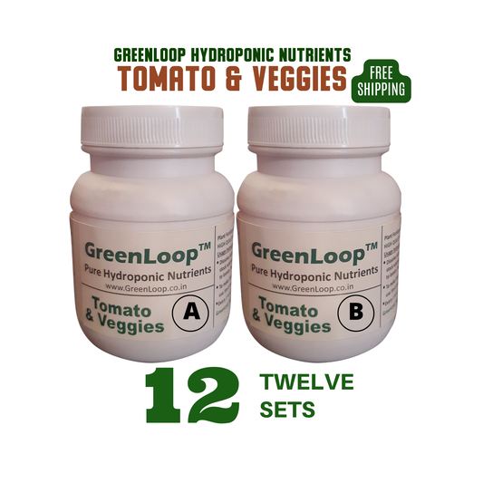 Hydroponic Nutrients TOMATO & VEGGIES, Pack of 12 sets