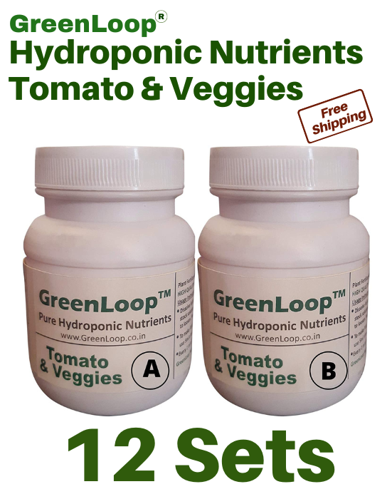 Hydroponic Nutrients TOMATO & VEGGIES, Pack of 12 sets